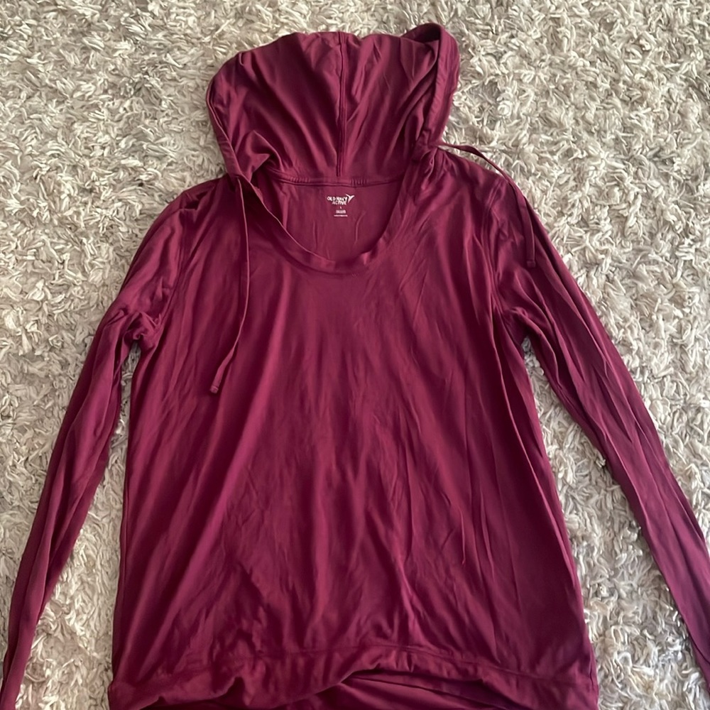 Old Navy Maroon Long Sleeve Hoodie